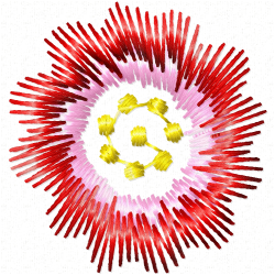 Flowers And Tree Embroidery Design 2